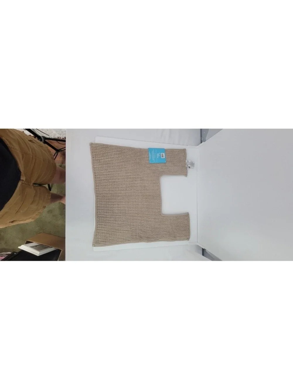 just home Bath Rug 20 in x 20 in, Aluminum Color